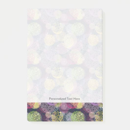 Abstracte Cute Polka Dot Circle Post-it® Notes (Voorkant)