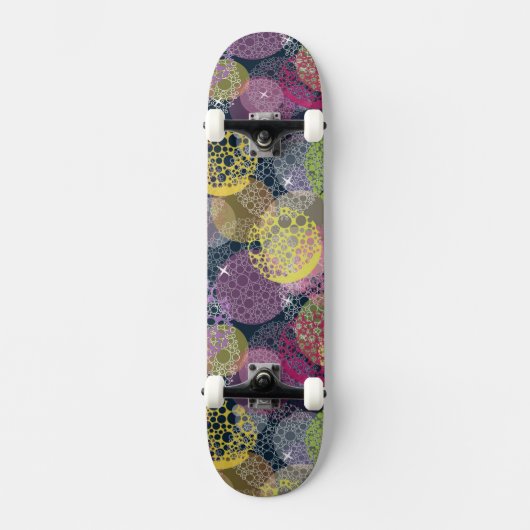 Abstracte Cute Polka Dot Circle Skateboard (Voorkant)