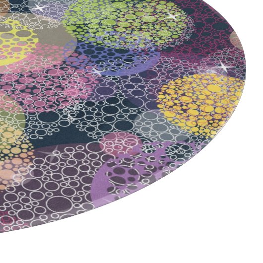 Abstracte Cute Polka Dot Circle Snijplank (Hoek)