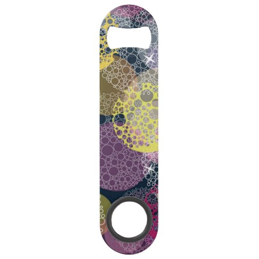 Abstracte Cute Polka Dot Circle Speed Flessenopener (Voorkant)
