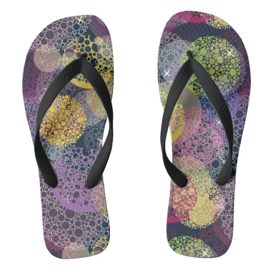 Abstracte Cute Polka Dot Circle Teenslippers (Voetbed)