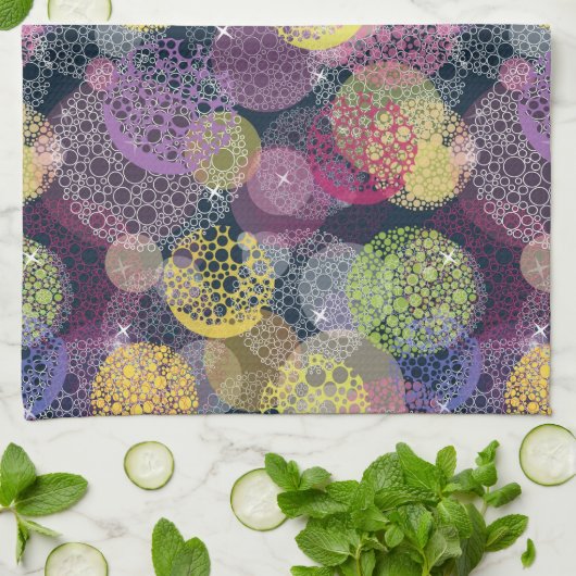 Abstracte Cute Polka Dot Circle Theedoek (Gevouwen)