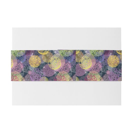 Abstracte Cute Polka Dot Circle Uitnodigingen Wikkel (Achterkant Voorbeeld)