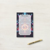 Abstracte Cyber Kosmische Beschermer Futuristische Post-it® Notes (Op bureau)