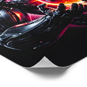 Abstracte Cyber Kosmische Beschermer Futuristische Poster (Hoek)