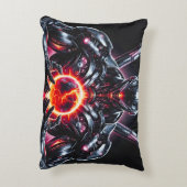 Abstracte Cyber Kosmische Bewaker Futuristische Ro Accent Kussen (Achterkant (Verticaal))