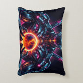 Abstracte Cyber Kosmische Bewaker Futuristische Ro Accent Kussen (Voorkant(Verticaal))