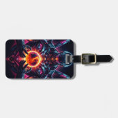 Abstracte Cyber Kosmische Bewaker Futuristische Ro Bagagelabel (Voorkant horizontaal)