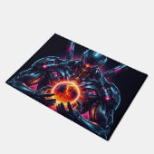 Abstracte Cyber Kosmische Bewaker Futuristische Ro Deurmat (Schuin)
