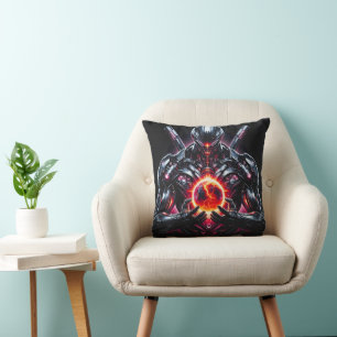 Abstracte Cyber Kosmische Bewaker Futuristische Ro Kussen
