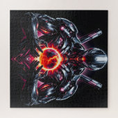 Abstracte Cyber Kosmische Bewaker Futuristische Ro Legpuzzel (Horizontaal)