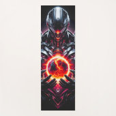 Abstracte Cyber Kosmische Garde Futuristische Robo Yogamat (Voorkant)