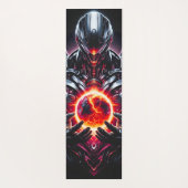 Abstracte Cyber Kosmische Garde Futuristische Robo Yogamat (Achterkant)