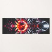 Abstracte Cyber Kosmische Garde Futuristische Robo Yogamat (Voorkant (horizontaal))