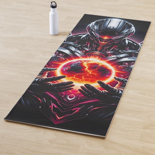 Abstracte Cyber Kosmische Garde Futuristische Robo Yogamat (In situ)