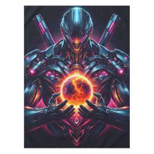 Abstracte Cyber Kosmische Gardiaan Futuristische R Tafelkleed
