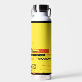 Abstracte cyberpunk stijlvolle achtergrond waterfles (Voorkant)