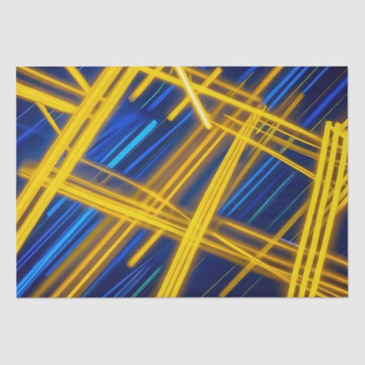 Abstracte Cyberpunk Tech Glanzende Digitale Snelhe Tissuepapier (Voorkant)