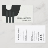 ABSTRACTE CZAME TEXTUURMODERNE ZWART EN WITTE VISITEKAARTJE (Voorkant / Achterkant)
