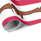 Abstracte Dachshund Gift Wrap Cadeaupapier (Rol Hoek)