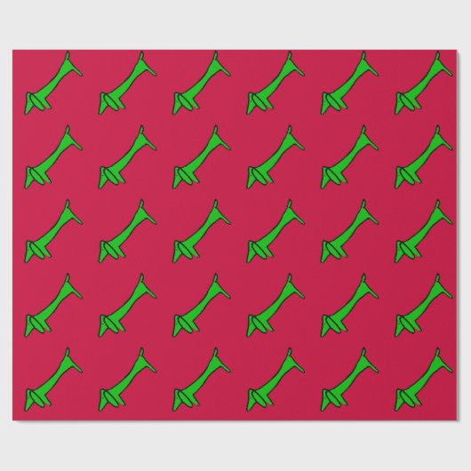 Abstracte Dachshund Gift Wrap Cadeaupapier (Vlak)