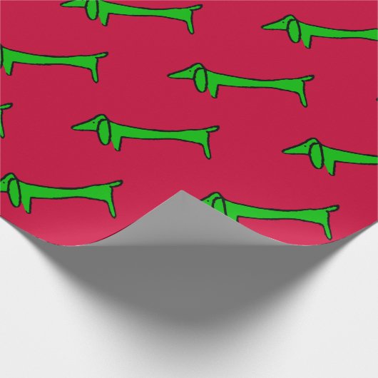 Abstracte Dachshund Gift Wrap Cadeaupapier (Hoek)