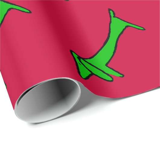 Abstracte Dachshund Gift Wrap Cadeaupapier (Rol Hoek)