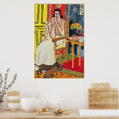 Abstracte Dachshunds op de vloer, Poster (Keuken)