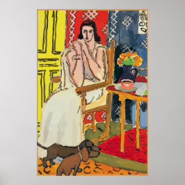 Abstracte Dachshunds op de vloer, Poster