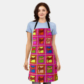 Abstracte Dachshunds Vorm, voeg tekst, Schort toe (Gedragen)