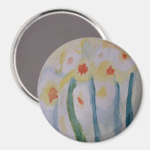 Abstracte Daffodietmagneten Magneet (Voorkant / Achterkant)