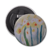 Abstracte Daffodilatieknop Fles Opener (Voorkant)