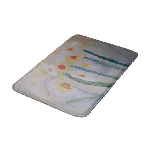 Abstracte Daffodils Bath Mat (Gekanteld)