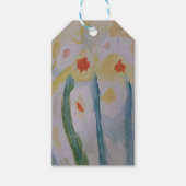 Abstracte Daffodils Cadeaulabel (Voorkant)