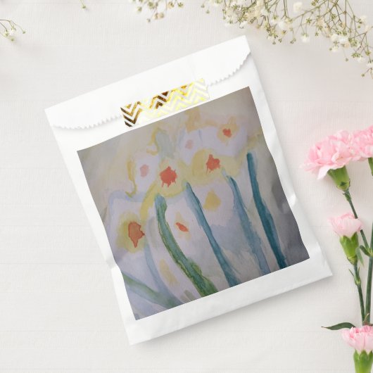 Abstracte Daffodils Favor Bags Bedankzakje (Gezegeld)