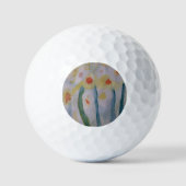 Abstracte Daffodils Golfballen (Voorkant)