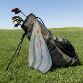 Abstracte Daffodils Golfhanddoek (Groen)