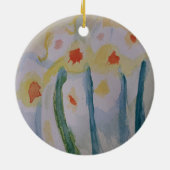 Abstracte Daffodils Keramisch Ornament (Achterkant)