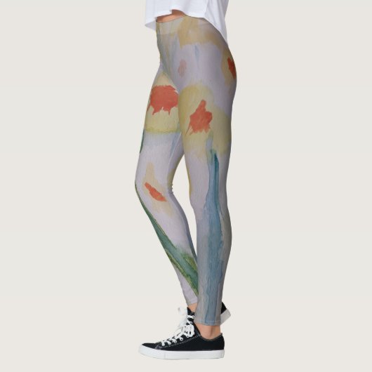 Abstracte Daffodils-Leggings Leggings (Links)