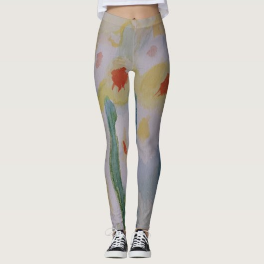 Abstracte Daffodils-Leggings Leggings (Voorkant)