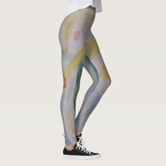 Abstracte Daffodils-Leggings Leggings (Rechts)