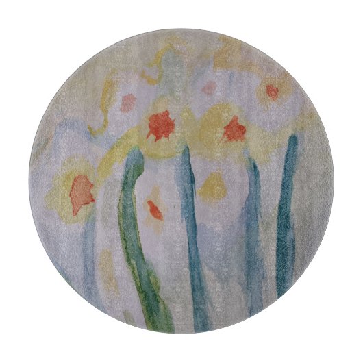 Abstracte Daffodils Snijplank (Voorkant)