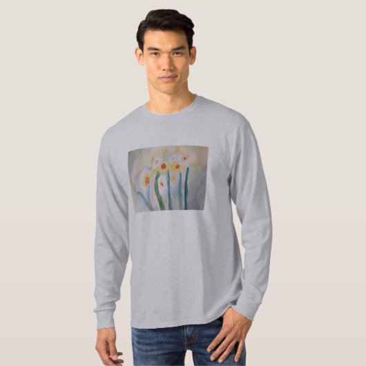 Abstracte Daffodils T-shirt (Voorkant volledig)