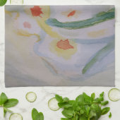 Abstracte Daffodils Tea Towel Theedoek (Gevouwen)