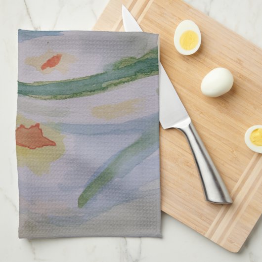 Abstracte Daffodils Tea Towel Theedoek (Quarter Fold)