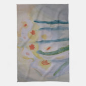 Abstracte Daffodils Tea Towel Theedoek (Verticaal)