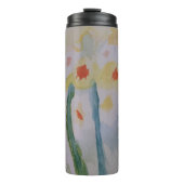 Abstracte Daffodils Thermal Tumbler Thermosbeker (Voorkant)