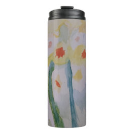 Abstracte Daffodils Thermal Tumbler Thermosbeker