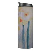 Abstracte Daffodils Thermal Tumbler Thermosbeker (Geroteerd rechts)