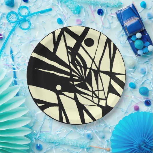 Abstracte dag en nacht papieren bordje (Feest)